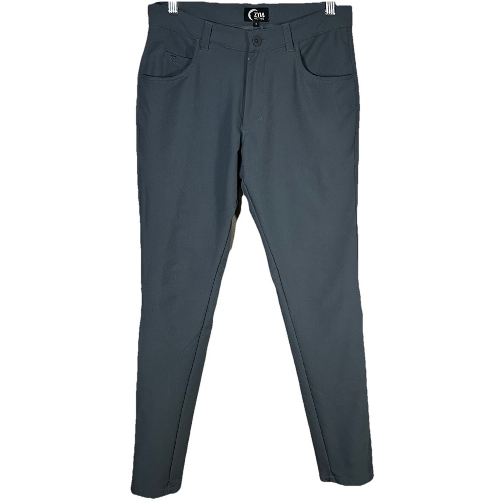 Zyia Active Pants Gray Womens Size Small Long‎ Straight Leg Lightweight